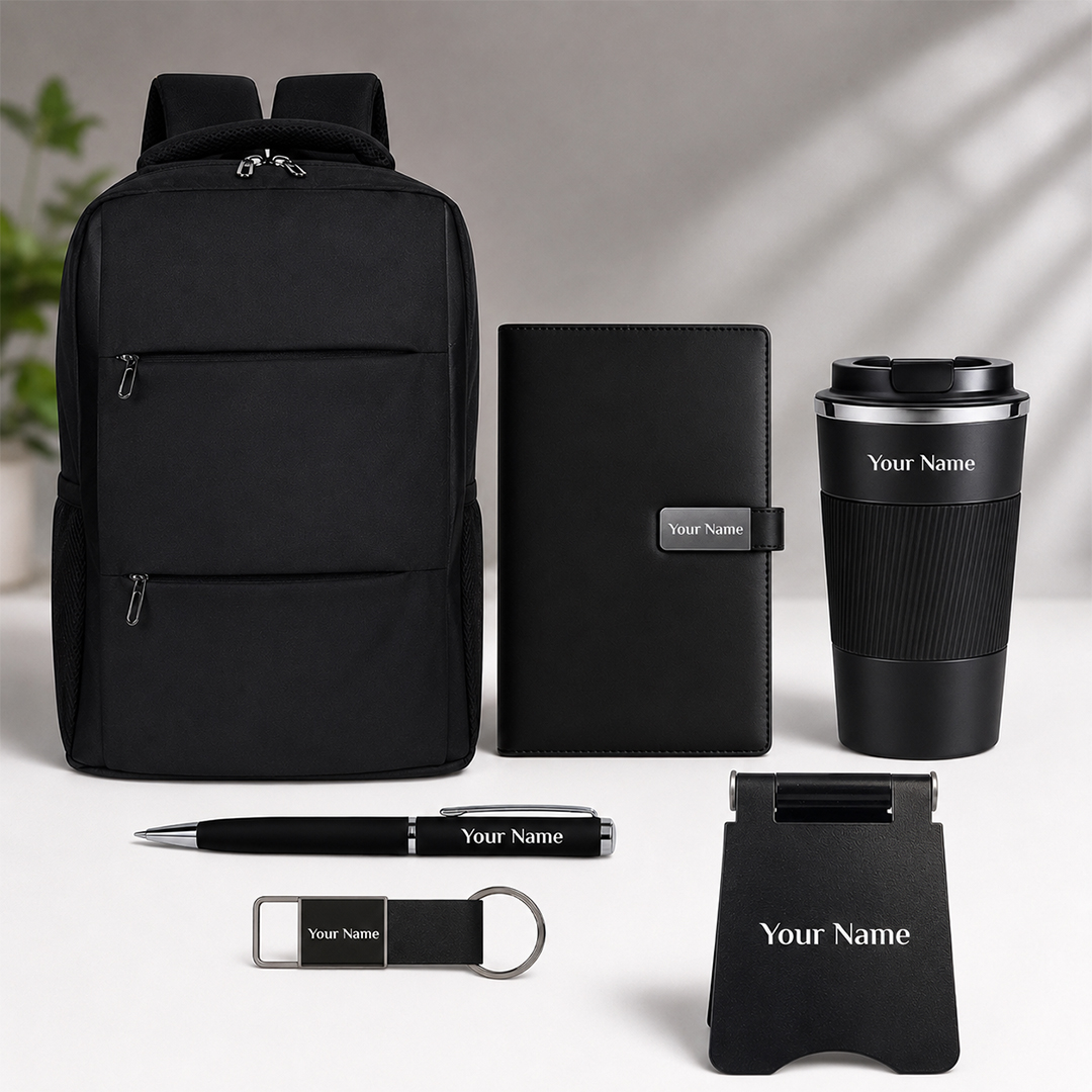 Executive Onboarding Gift Set with Backpack, Diary & Tumbler